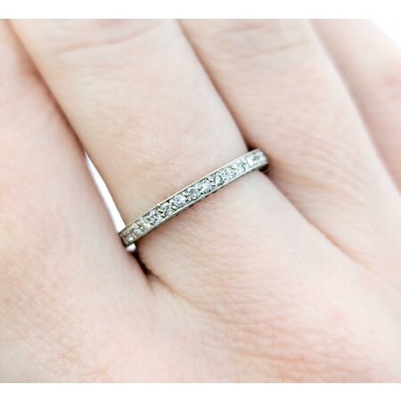 Ring Bridal 3/4 Eternity Profile Set .50ctw Round Diamonds 14kw sz6.5 2.4mm 124060470