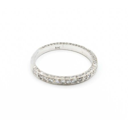 Ring Bridal Stackable .25ctw Round Diamonds 18kw sz8 2.1mm 124060484