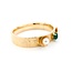 Bracelet Hinged Bangle 2.20ct Oval Cabochon Emerald (2) 7.8mm South Sea Pearls 14ky Mid Century 6.5" 11.5mm 224103751