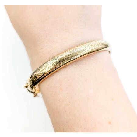 Bracelet Hinged Bangle 9ky England 1966 6.5" 8mm 224103752