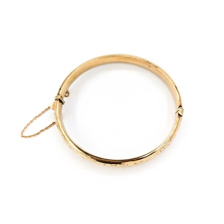 Bracelet Hinged Bangle 9ky England 1966 6.5" 8mm 224103752