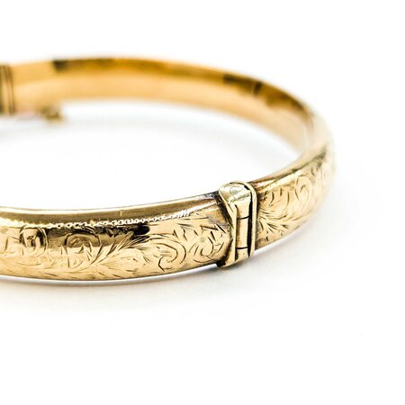 Bracelet Hinged Bangle 9ky England 1966 6.5" 8mm 224103752