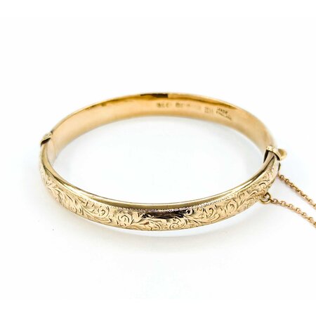 Bracelet Hinged Bangle 9ky England 1966 6.5" 8mm 224103752