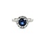 Ring Halo 1.00ctw Round Diamonds 1.57ct Sapphire 14kw sz6 11x11mm 124060195
