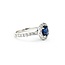Ring Halo 1.00ctw Round Diamonds 1.57ct Sapphire 14kw sz6 11x11mm 124060195