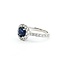 Ring Halo 1.00ctw Round Diamonds 1.57ct Sapphire 14kw sz6 11x11mm 124060195