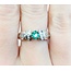 Ring .35ctw Round & Baguette Diamonds .32ct Emerald pt900 sz6.25 6.8mm 124060229