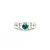 Ring .35ctw Round & Baguette Diamonds .32ct Emerald pt900 sz6.25 6.8mm 124060229
