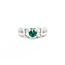 Ring .35ctw Round & Baguette Diamonds .32ct Emerald pt900 sz6.25 6.8mm 124060229