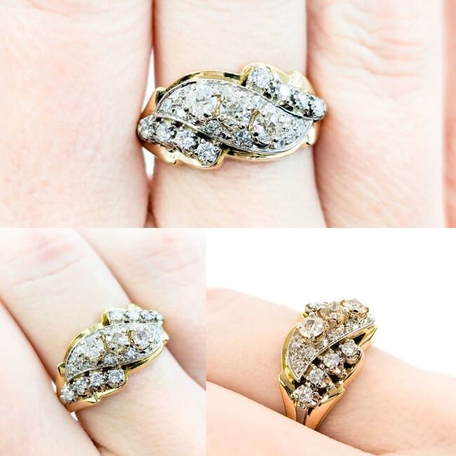 Ring Cocktail .72ctw Round Diamonds 18ky sz7 224100001