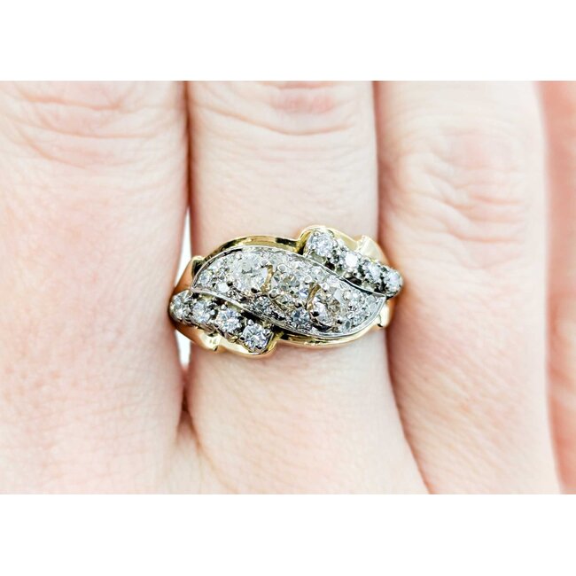 Ring Cocktail .72ctw Round Diamonds 18ky sz7 224100001