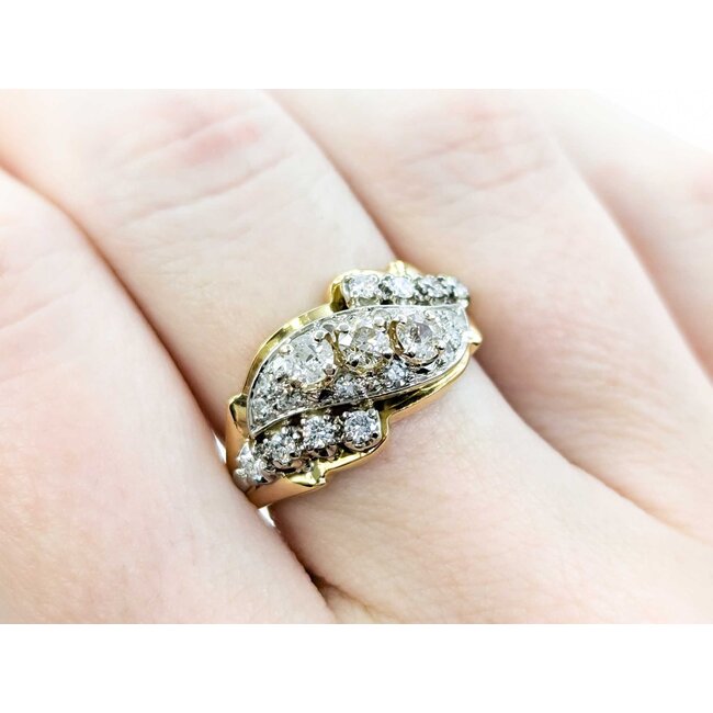 Ring Cocktail .72ctw Round Diamonds 18ky sz7 224100001