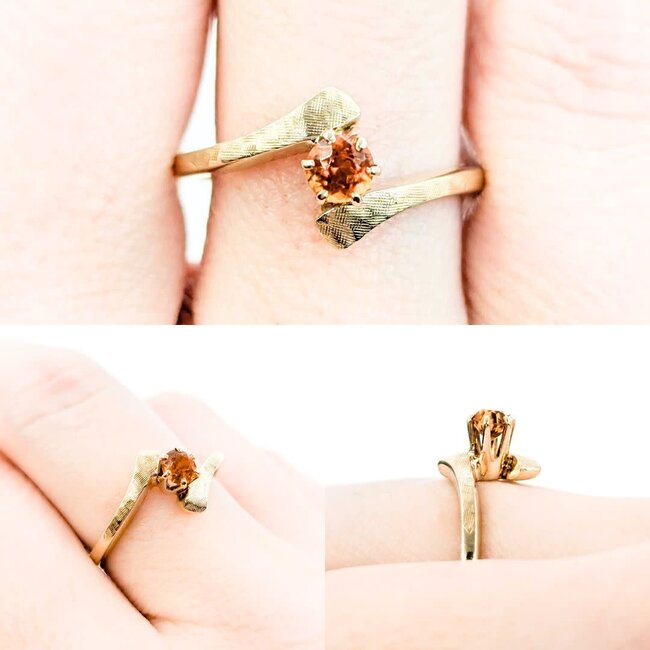Ring Solitaire .24ct Round Citrine 14ky sz8.5 224100161