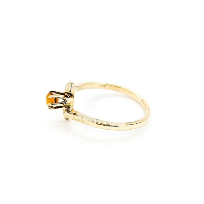 Ring Solitaire .24ct Round Citrine 14ky sz8.5 224100161