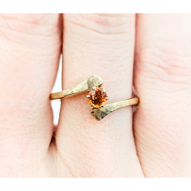 Ring Solitaire .24ct Round Citrine 14ky sz8.5 224100161