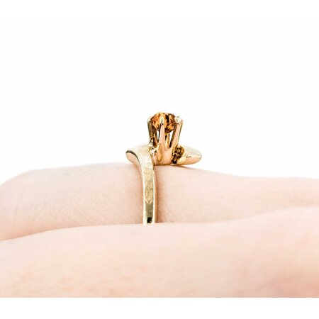 Ring Solitaire .24ct Round Citrine 14ky sz8.5 224100161