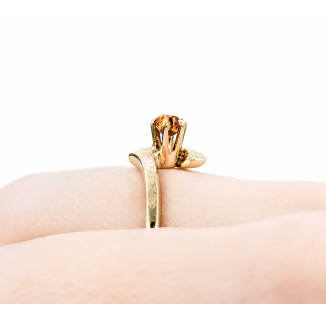 Ring Solitaire .24ct Round Citrine 14ky sz8.5 224100161
