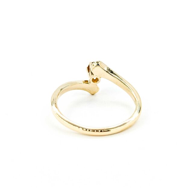 Ring Solitaire .24ct Round Citrine 14ky sz8.5 224100161