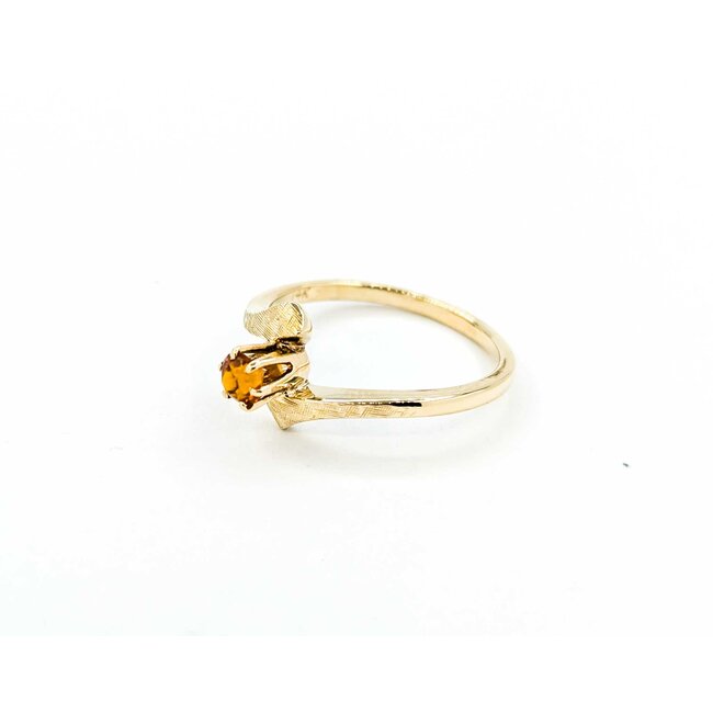 Ring Solitaire .24ct Round Citrine 14ky sz8.5 224100161