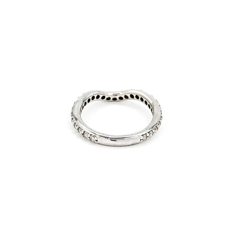 Ring Bridal 3/4 Eternity Contour .50ctw Round Diamonds 14kw sz4.25 2.3mm 124060492