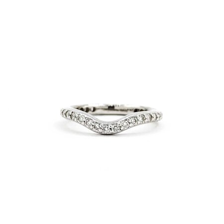 Ring Bridal 3/4 Eternity Contour .50ctw Round Diamonds 14kw sz4.25 2.3mm 124060492