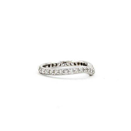 Ring Bridal 3/4 Eternity Contour .50ctw Round Diamonds 14kw sz4.25 2.3mm 124060492
