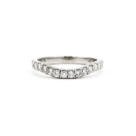 Ring Bridal 3/4 Eternity .75ctw Round Diamonds 18kw sz6.5 2.5mm 124060468