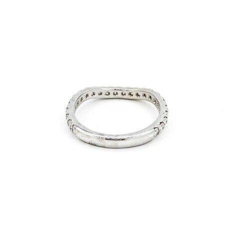 Ring Bridal 3/4 Eternity .75ctw Round Diamonds 18kw sz6.5 2.5mm 124060468