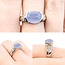 Ring .02ctw Round Diamonds 11x9 Chalcedony 14kw sz7 224100156