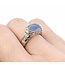 Ring .02ctw Round Diamonds 11x9 Chalcedony 14kw sz7 224100156