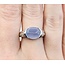 Ring .02ctw Round Diamonds 11x9 Chalcedony 14kw sz7 224100156