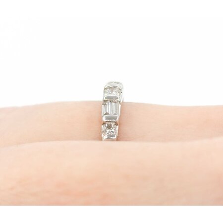 Ring Bridal Channel Set .75ctw Round & Baguette Diamonds 14kw sz3.5 3.3mm 124060530