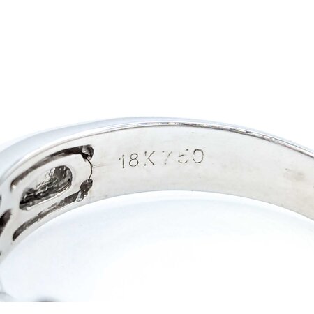 Ring .76ctw Round/Princess Diamonds 1.23ct Sapphire 18kw sz8 224100151