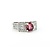 Ring .76ctw Round/Princess Diamonds 1.23ct Sapphire 18kw sz8 224100151