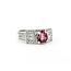 Ring .76ctw Round/Princess Diamonds 1.23ct Sapphire 18kw sz8 224100151