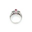 Ring .76ctw Round/Princess Diamonds 1.23ct Sapphire 18kw sz8 224100151