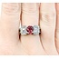 Ring .76ctw Round/Princess Diamonds 1.23ct Sapphire 18kw sz8 224100151