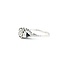 Ring Art Deco .02ct Old European Diamond Syn Sapphire 18kw sz5 224100751