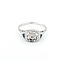 Ring Art Deco .02ct Old European Diamond Syn Sapphire 18kw sz5 224100751