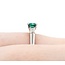 Ring Vintage .08ctw Baguette Diamonds .71ct Emerald 900pt sz6.5 124020155