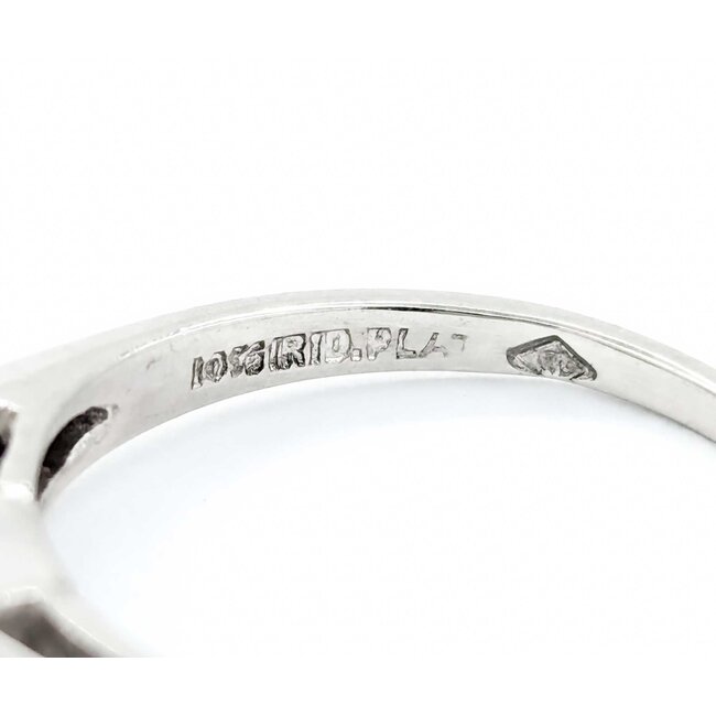 Ring Vintage .08ctw Baguette Diamonds .71ct Emerald 900pt sz6.5 124020155