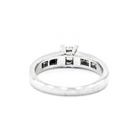 Ring .92ctw Princess Diamonds 14kw sz6.5 3.5mm 124060226
