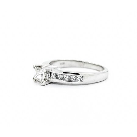 Ring .92ctw Princess Diamonds 14kw sz6.5 3.5mm 124060226