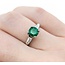 Ring .35ctw Baguette Diamonds .86ct Emerald 900pt sz6.5 124090154