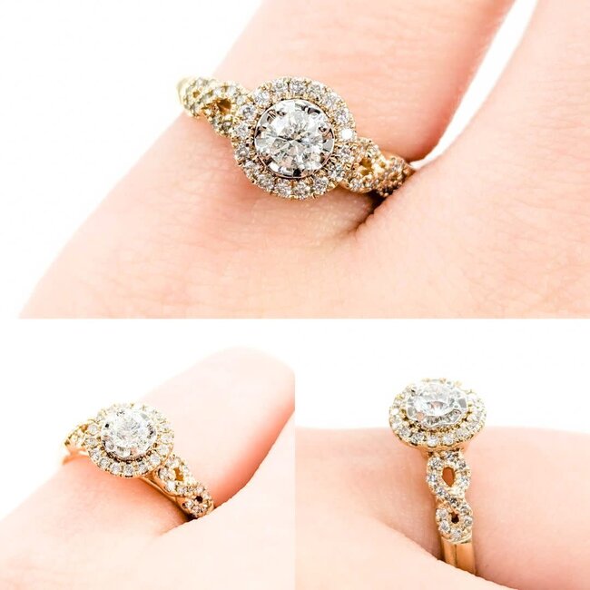 Ring Engagement .25ctw Round Diamonds 14ky 224110300