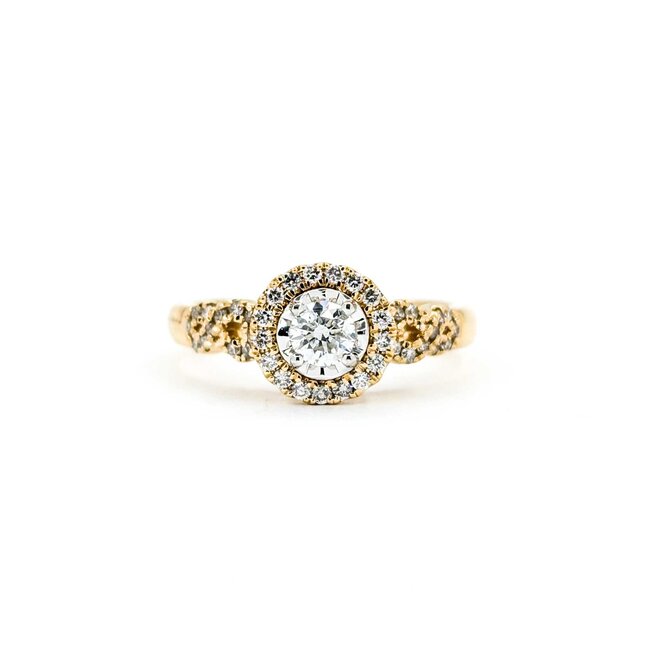 Ring Engagement .25ctw Round Diamonds 14ky 224110300