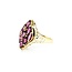 Ring 9 Stone 2.70ctw Marquise Rhodolite Garnets 10ky sz9 224110152