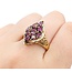 Ring 9 Stone 2.70ctw Marquise Rhodolite Garnets 10ky sz9 224110152
