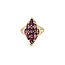 Ring 9 Stone 2.70ctw Marquise Rhodolite Garnets 10ky sz9 224110152