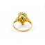 Ring  Cocktail .60ctw Round & Baguette  .21ct Emerald  18ky sz6 224110151
